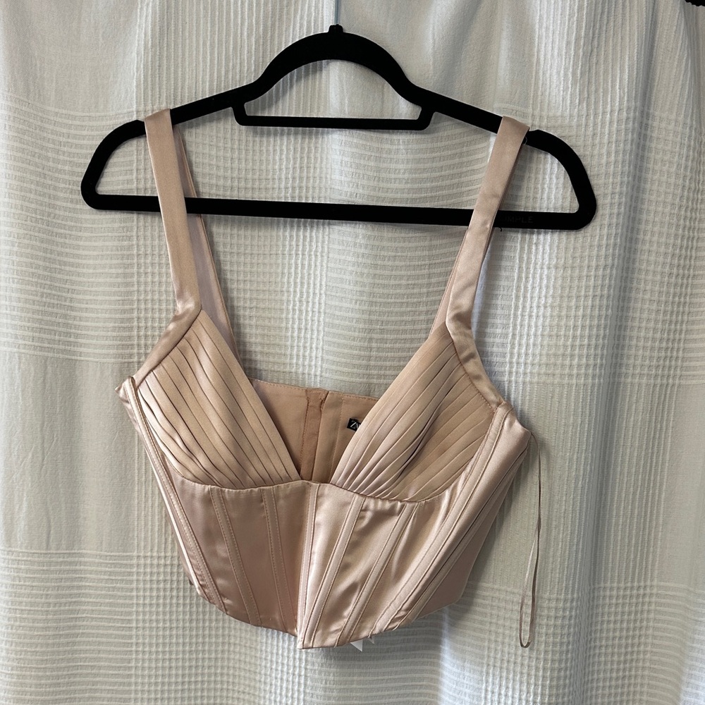 Zara Satin Corset Top